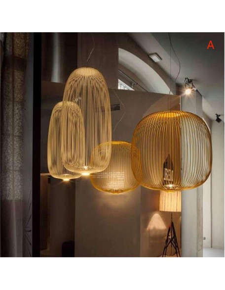 Creative Bird Cage Restaurant Pendant Light