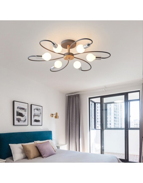 Minimalist ceiling light in the bedroom