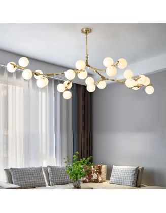 Modern minimalist glass ball magic bean molecular chandelier