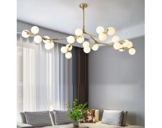 Modern minimalist glass ball magic bean molecular chandelier