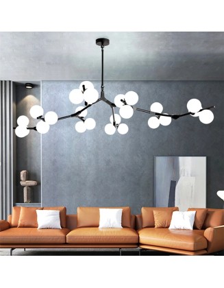 Modern minimalist glass ball magic bean molecular chandelier